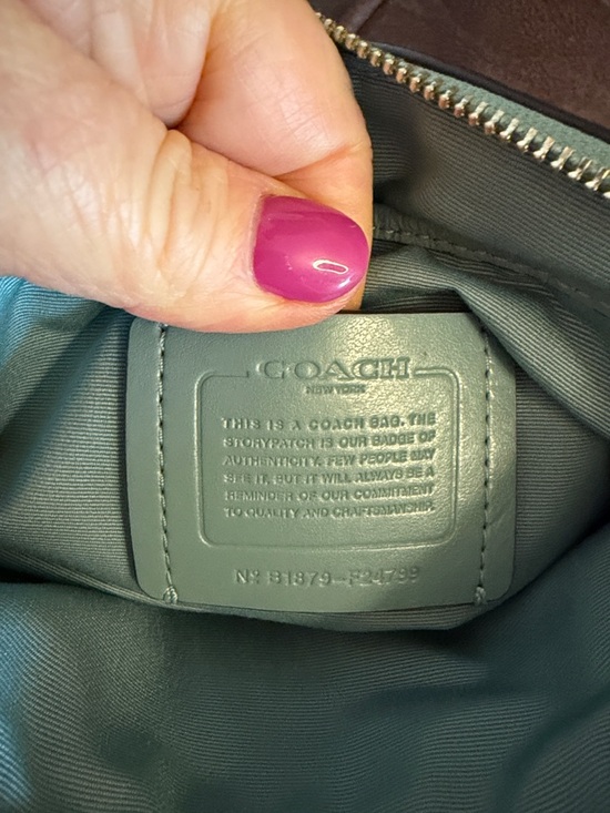 Coach Pebble Leather Crossbody Bag - Pale Blue - Picture 7 of 10